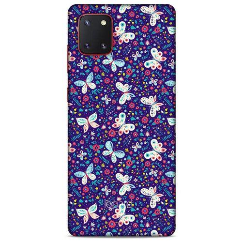 Samsung Galaxy Note 10 Lite Kılıf Kelebek Etkisi (3) Kapak Kırmızı Lacivert