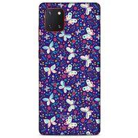 Samsung Galaxy Note 10 Lite Kılıf Kelebek Etkisi (3) Kapak Kırmızı Lacivert