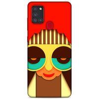 Lopard Samsung Galaxy A21s Uyumlu Kılıf Soyut Sanat (5) Baskılı Koruma Kabı