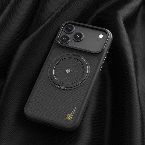 Apple iPhone 17 Pro Max Kılıf M-safe Şarj Özellikli Metal Standlı Lenyes CK225 Kevlar Kapak