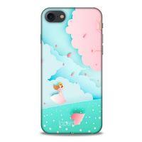 Apple Iphone 8 Kılıf Pastel Renkler (45) Liquid Air Kılıf Mavi Toz Pembe