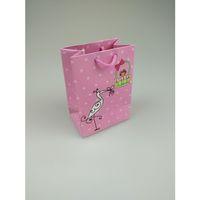 KARTON ÇANTA LEYLEKLİ PEMBE 8CM X 11CM - 1 ADET