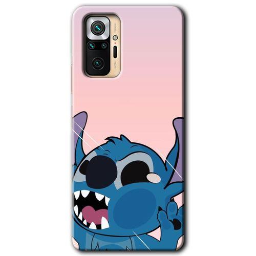 Redmi Note 10 Pro Kılıf HD Desen Baskılı Arka Kapak - Stitch + Kırılmaz Cam