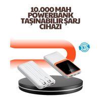Taşınabilir 10000 Mah Powerbank Dijital Göstergeli, Type-c Ve Usb Çıkışlı