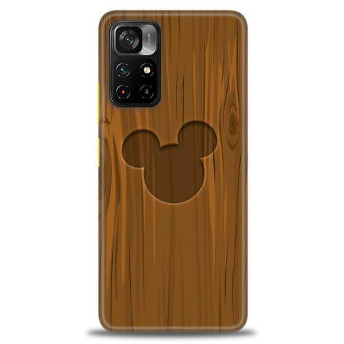 Xiaomi Redmi Note 11 Pro Plus Kılıf HD Baskılı Kılıf - Ahşap Mickey + Tam Ekran Koruyucu