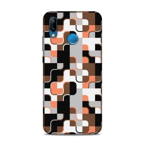 Huawei P20 Lite Uyumlu Kılıf Insomnia (47) Crystal Flex Kılıf Siyah Portakal