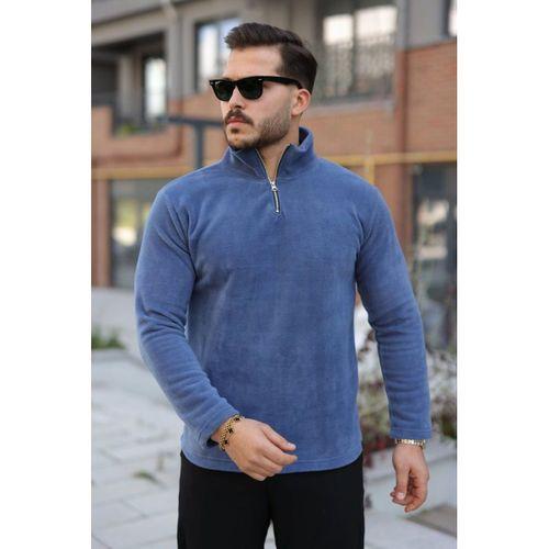 Erkek Zip Yaka Beli Lastikli Polar