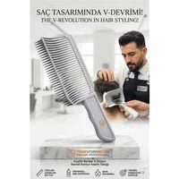 Kuaför Berber V Dizayn Kavisli Kontur Kesim Tarağı 721919