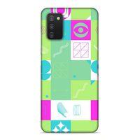 Samsung Galaxy A03s Uyumlu Kılıf Insomnia (30) Silicone Case Pembe Yeşil