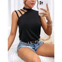 Kadın Omuzdan şerit Detaylı Yarı Balıkçı Yaka Viskon Bluz