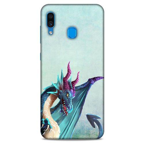 Samsung Galaxy A30 Kılıf Dragons (19) Kılıfları Mavi Ejderha
