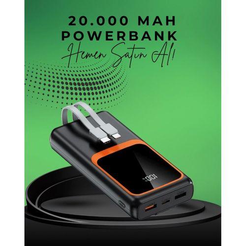 20000 Mah Taşınabilir Powerbank | Çok Kablolu, Hızlı Şarj Destekli (22.5w)
