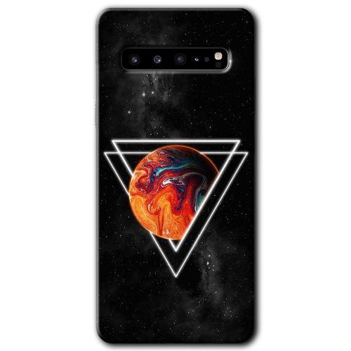 Samsung Galaxy S10 Plus Kılıf HD Desen Baskılı Arka Kapak + Temperli Cam - Kızıl Gezegen