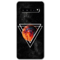 Samsung Galaxy S10 Plus Kılıf HD Desen Baskılı Arka Kapak + Temperli Cam - Kızıl Gezegen