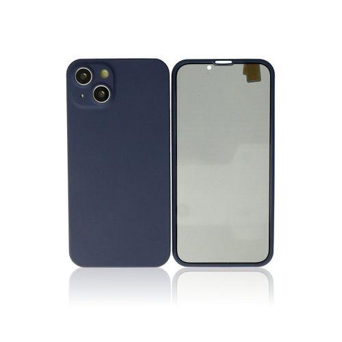 Newface iPhone 13 Kılıf 360 Hayalet Full Body Silikon Kapak - Mavi
