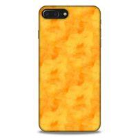 Mermer Desenli (10) Tema Full Koruma Kılıfı Turuncu Apple Iphone 7 Plus Kılıf