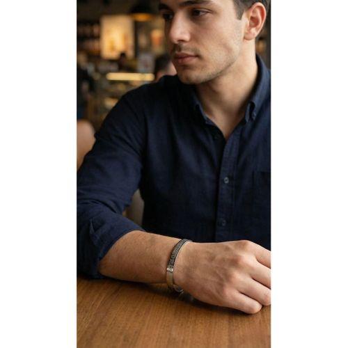 316L Çelik Gümüş Renk Ayetel Kürsi Yazılı Bileklik