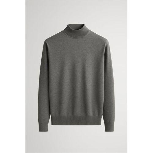 Fincher Yarım Balıkçı Regular Fit Boğazlı Erkek Kazak - Füme