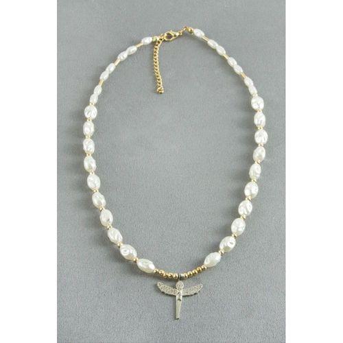 Zirkon Taşlı İnci Kolye