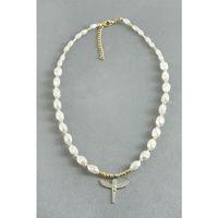 Zirkon Taşlı İnci Kolye