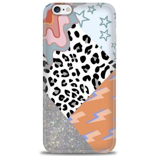 iPhone 6 Plus Kılıf HD Baskılı Kılıf - Leopar ve Şimşekler + Tam Ekran Koruyucu