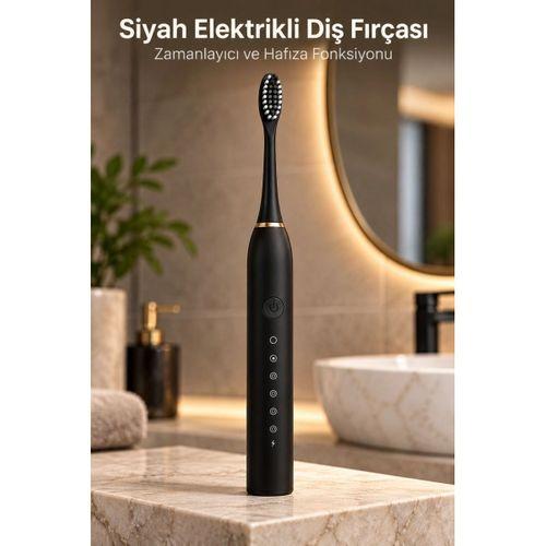 Siyah Elektrikli Diş Fırçası Zamanlayıcılı Ve Hafızalı