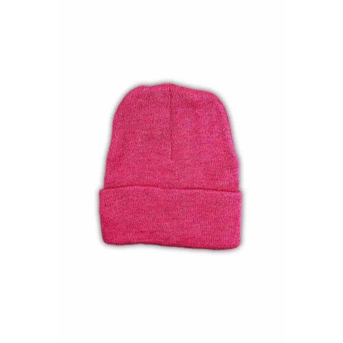 Unisex Basic Düz Katlamalı Bere Fuşya