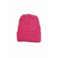 Unisex Basic Düz Katlamalı Bere Fuşya