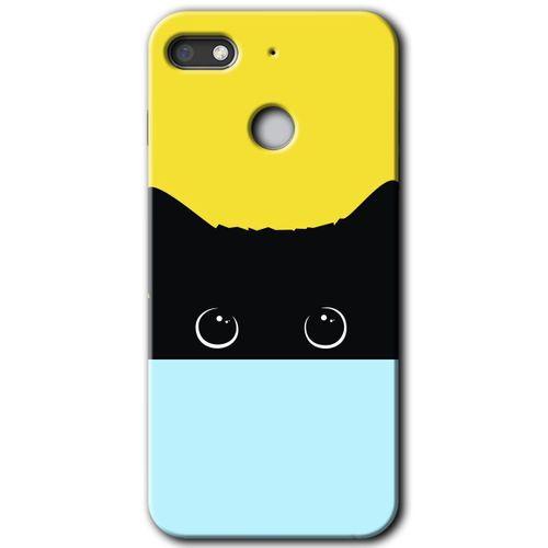 General Mobile GM 8 Go HD Baskılı Kılıf + 9D Tam Ekran Koruyucu - Kara-Kedi