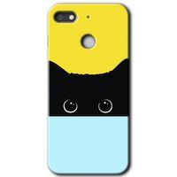 General Mobile GM 8 Go HD Baskılı Kılıf + 9D Tam Ekran Koruyucu - Kara-Kedi
