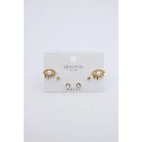 Çoklu Set Küpe - Altın