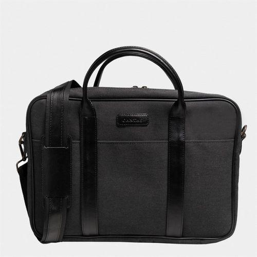 Retro Kanvas 35X23 Evrak ve Laptop Çantası 13 İnç Siyah