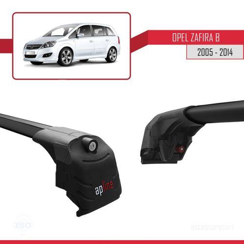 Opel - Vauxhall Zafira B 2005-2014 Arası ile uyumlu ACE-2 Ara Atkı Tavan Barı SİYAH