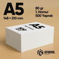 İnformal Fotokopi Kağıdı Premium Kalite A5 70 gr 500 Yaprak 1 Hamur
