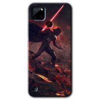 Realme C21 HD Baskılı Kılıf + 9D Tam Ekran Koruyucu - Darh Vader Wars