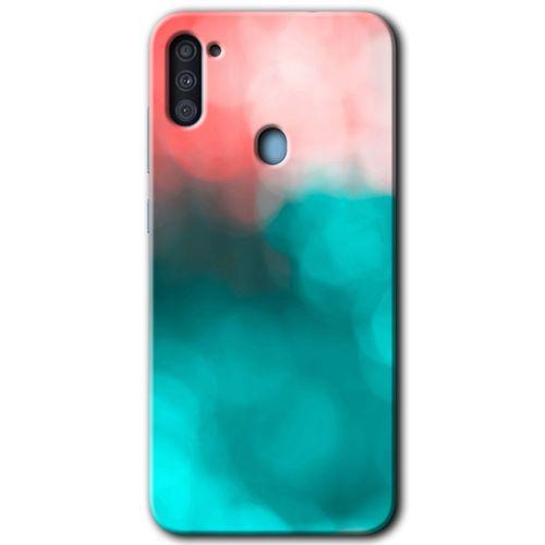 Samsung Galaxy A11 Kılıf HD Desen Baskılı Arka Kapak + Temperli Cam - Flu Işık