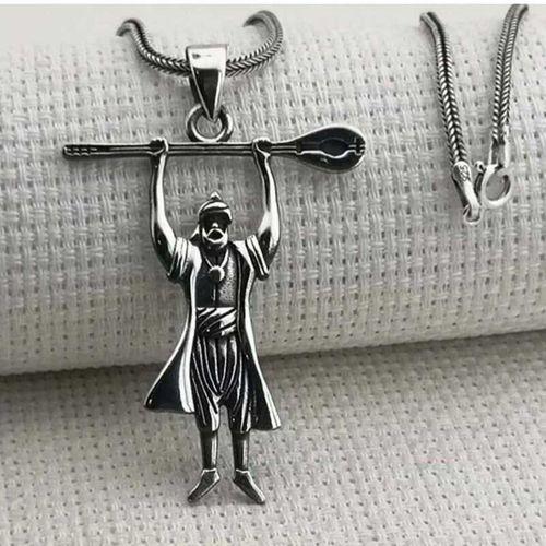 Lucky Life 925 Ayar Gumuss Pir Sultan Abdal Erkek Kolye