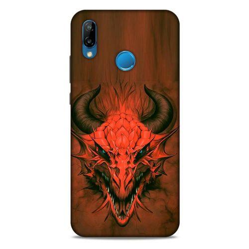 Huawei P20 Lite Kılıf Dragons (14) Lansman Kılıf Kırmızı Boynuzlu Ejderha