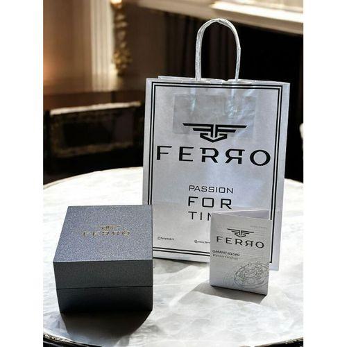 Ferro Premium İtalian Desing Çelik Kordon Nişan Ve Damat Saati 3 Atm Erkek Kol Saati EFM40136-B3