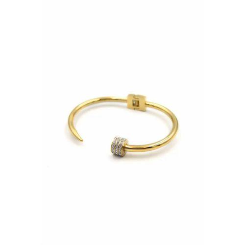 Taşlı Çivi Bilezik - Altın