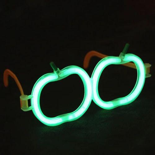 Glow Stick Elma Gözlük - Glow Partisi Gözlüğü - Glow Stick Gözlük 12 Adet