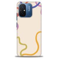 Xiaomi Redmi 12C Kılıf HD Baskılı Kılıf - Renk Çizgileri + Tam Ekran Koruyucu