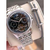 Ferrucci Otomatik Ve Kurmalı Güneş Ve Mehtap Kadranlı Çelik Kordonlu Erkek Kol Saati BFC.03606.5