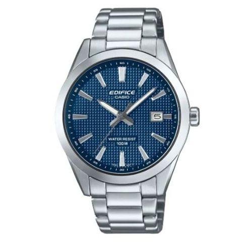 Casio EFV-160D-2AVDF Edifice Quartz Çelik Gri Lacivert Kadran 10 ATM 40 mm Erkek Kol Saati