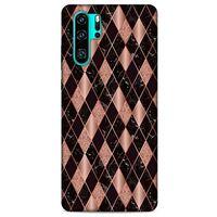 Mermer Desenli (25) Tema Antişok Kapak Rose Gold Huawei P30 Pro Kılıf
