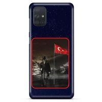 Samsung Galaxy M51 Kılıf Atatürk (40) Fit Silikon Kılıf Gece Yıldızlar