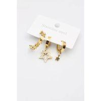 3'lü Yıldız Küpe - Altın