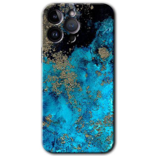 Potkal Hediye Fabrikası Potkal Hediye Fabrikası iPhone 14 Pro Kılıf HD Desen Baskılı Arka Kapak - Temperli Cam - Klas Mermer