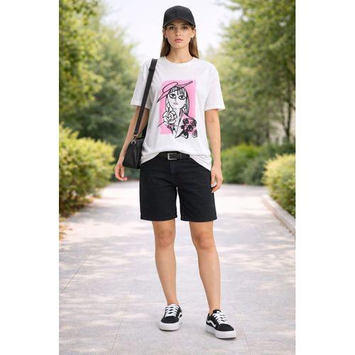 ALEXANDERGARDI Baskılı Bisiklet Yaka Kadın T-shirt