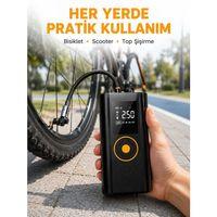 Çok Amaçlı Dijital Lastik Pompası Araç Bisiklet Top Uyumlu Yeni Nesil
